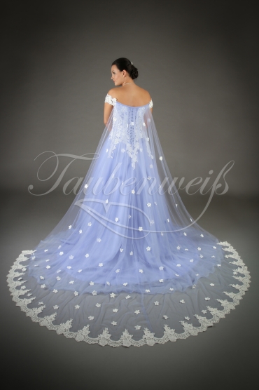 Brautkleid Tw0005b Zart Blaues Brautkleid Mit Abnehmbarer Schleppe